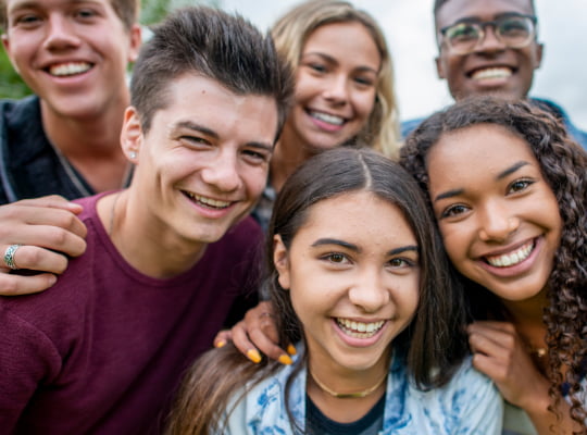 a group of teenagers